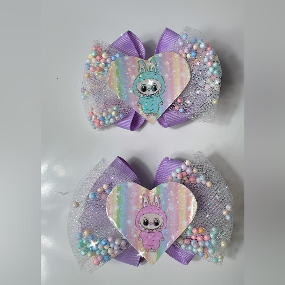 Cute Pastel Bunny Hair Bows